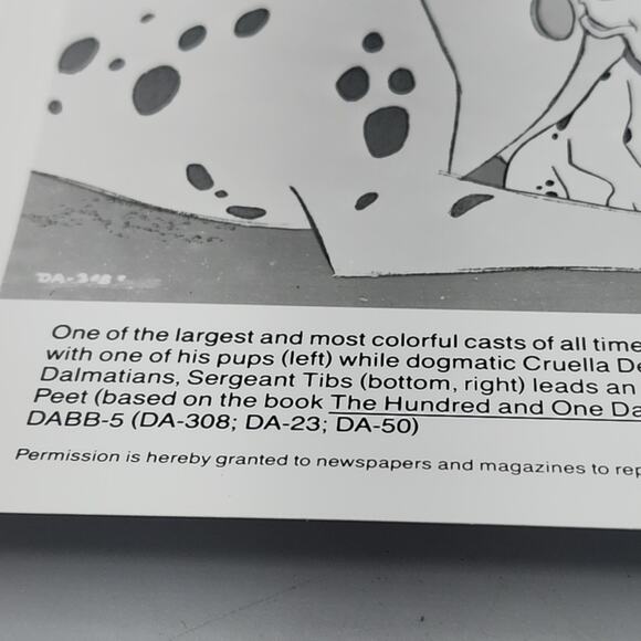 Disney Pictures 101 Dalmatians Picture Stills Set 1991 Animation - Picture 7 of 16